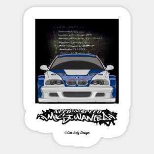 Most Wanted M3 GTR Sticker